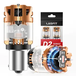 Lasfit red 1156 CanBus-Ready Rear Turn Signal Light Brake Light Tail Light LED Bulbs | D2 Series