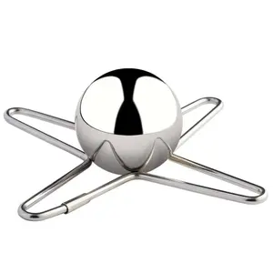 Reusable Stainless Steel Ice Ball with Holder | Fast Cooling Sphere for Coffee, Tea & Cocktails