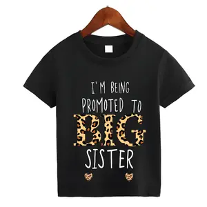 Big Sister Shirt for Toddler Baby Girl Outfits Promoted to Big Sis Announcement T-Shirt Toddler Girls Gifts 2-10Y
