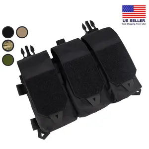 YAKEDA Placard Triple Magazine Panel Tactical Placard Holder with Quick Release Mag Pouch Insert