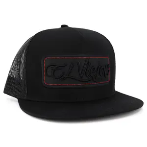 EVPatch Black (Black Patch) flat visor hat