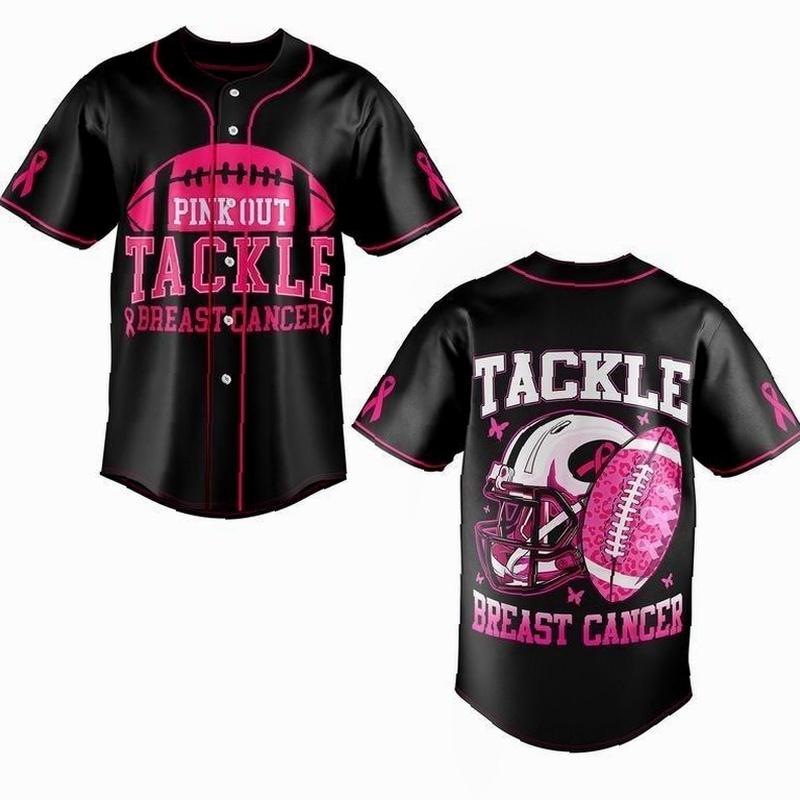 Quality Comfimerch Breast Cancer Baseball Jersey, Shirt V-Neck Women Men Casual Short Sleeve Streetwear Clothes - Quick Delivery