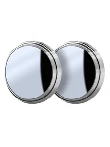 2Pcs Round Frame Convex Blind Spot Mirrors, Safe Driving Wide Angle 360 Adjustable HD Car Rearview Mirrors, Auto Accessories