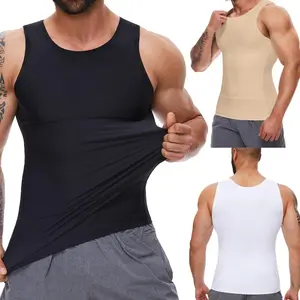 1/2/3/4 Pack Menswear Shapewear Compression Tank Top Body Shaper Underwear Workout Lightweight Double Layer Mid-Abs Compression Tummy Control Activewear Smooth Sports Suits Sleeveless Breathable Fitness Elegant