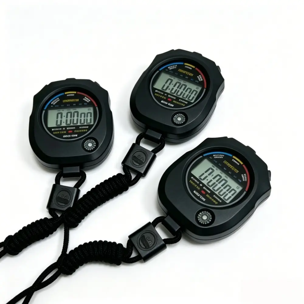 3 Pack Digital Stopwatch, Professional Waterproof Multifunctional Timer with Built-in Compass & Neck Strap for Coaches, Swimming & Gym Workouts, Precision Electronic Timer, Martial Arts, Hiit Training, Diving