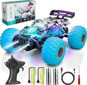 RC Cars,Remote Control Car RC Truck for Kids Boys Ages 4-7 8-12 Adults Toddler, Off Road Radio Controlled Toy with LED Lights,20KMH,40Mins,2.4Ghz.