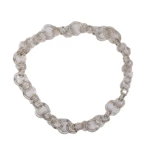 Pre-owned Tiffany & Co. Sterling Silver Small Leather Goods Tiffany Atlas Necklace IB25120059