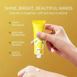 30g Lemon Hand Cream for Hydrating, Moisturizing and Nourishing Hands, Lightweight and Non-Greasy, Travel-Friendly, Ideal for On-The-Go Hand Care