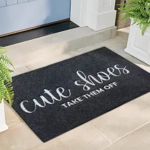 Letter Pattern Door Mat, 1pc Non-slip Front Door Entrance Mat, Household Decorative Carpet for Home Living Room Bedroom Kitchen, Non Slip Rugs