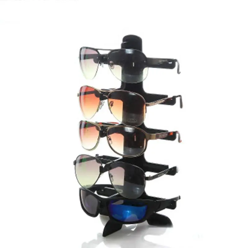 Modern Plastic Display Rack Set of Two, Holds Up to Six Fashionable Glasses, Portable and Compact, Ideal for Home or Office