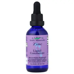 Eidon Ionic Minerals Ionic Minerals, Zinc, Liquid Concentrate, 2 oz (60 ml)