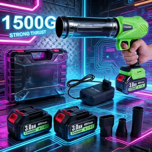 Cheetah Cordless Leaf Blower with 2 Batteries 48Vmax 3.0Ah Violent Turbo Handheld Snow Blower Lightweight for Car Drying Garden Maintenance Outdoor Use