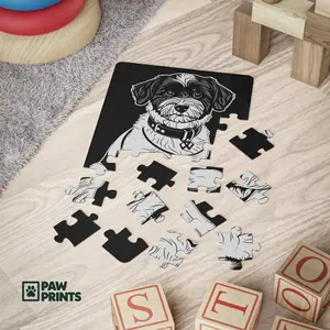 Custom Line Art Pet Portrait Puzzle