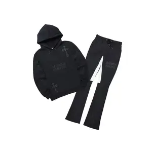 Navion Black Hoodie/Stacked Flare Track Set
