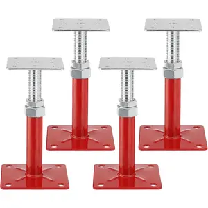 5-8" House Floor Jacks Adjustable Screw Jacks Post, Foundation Jacks for Leveling The Basement Floor, Load Capacity 5000lbs, 4PCS