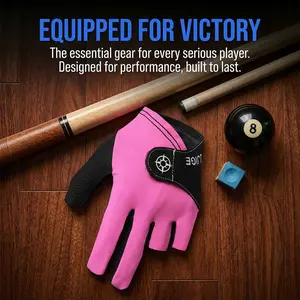 Professional Three-Finger Billiard Glove High Elastic Breathable Design, Ideal for Pool Table Tennis Snooker Players, Enhances Accuracy