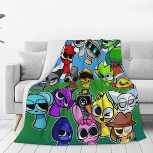 Sprunki Blanket Super Soft Cozy Throw Blankets for Couch 50x60 Inch Multiple Sizes Bedspread