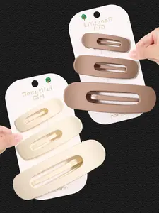 6pcs matte flat hair clip, suitable for women and girls lying claw clip, non-slip hair clip, suitable for all hair types, comfortable flat hair clip, suitable for women's daily life lying and driving and back-to-school gifts for women Hair Claws