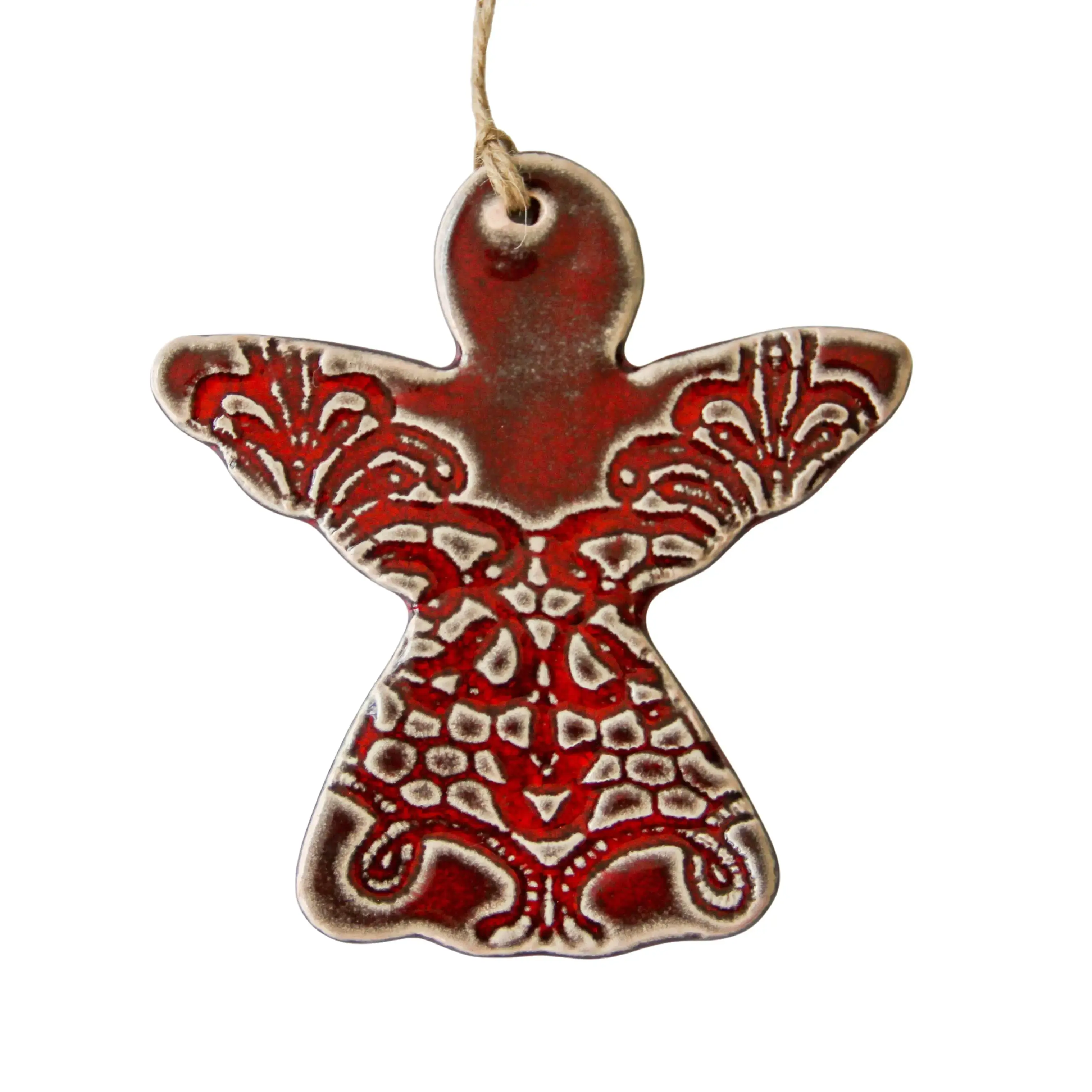 Prodigal Pottery Angel Ornament Handmade Christmas Decor