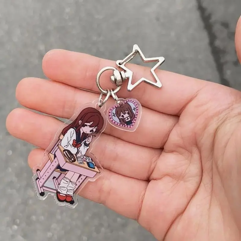 Gyaru Anime Girl Keychain Set, 2-Piece Cute Acrylic Character Charms, Kawaii JK Style Bag Accessory for Students, Set Pair, 1*Pair, 2Pcs/Set