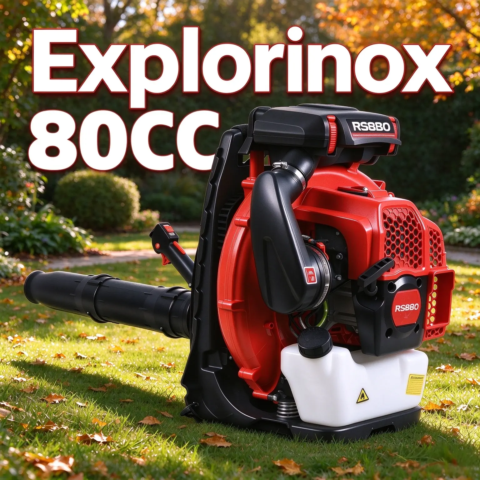 【Fall Sale - Limited Time Only】Explorinox Gas Backpack Leaf Blower, 63cc/80cc/84cc 2-Stroke Engine, 700–1060 CFM High-Power Blower for Leaves, Snow, Dust & Yard Debris