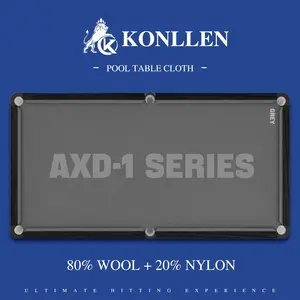 Konllen Billiard Table Cloth, Durable Pool Table Cover, Easy Clean Snooker Mat, Perfect for Home & Club Use, High-Quality Material