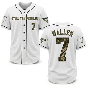 Wallen Seven Baseball White Jersey, Country Music Shirt For Unisex, Tour 2026 Fan Gift, Still The Problem Tour 2026 Short Sleeve Shirt, MW Fan Merch