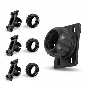 4PCS 17mm Ball Joint Tightening Nuts with 4-Button Lock – Replacement Mount Socket for CarPlay Screen, Phone Holder, GPS & Backup Camera