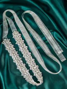 Handmade Rhinestone Bridal Waist Belt, Wedding Dress Sash, Elegant Gown Accessory, Perfect for Brides, High-Quality Craftsmanship