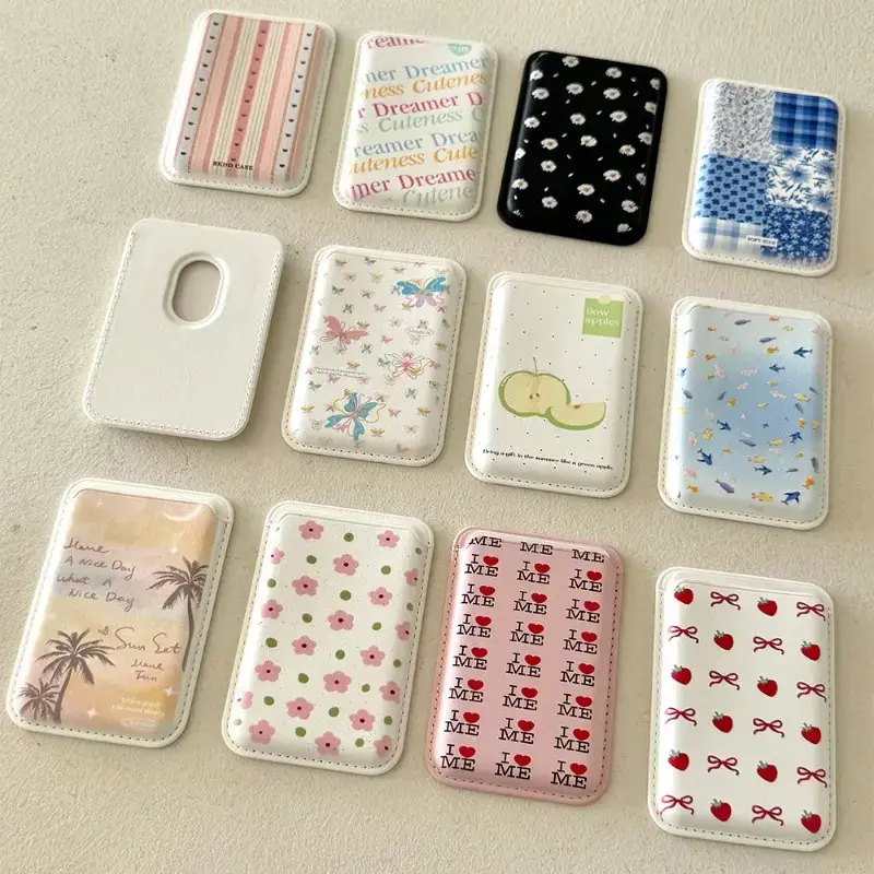 Colorful magnetic leather wallet, cardholder mobile accessory, suitable for iPhone 17 16 15 14 13 12 11 X XS XS MAX XR 12.13MINI 16E 17E, Samsung S21-S26 suitable as a holiday gift for friends, family, or yourself