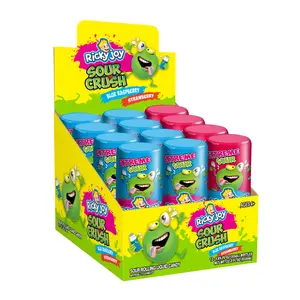 Ricky Joy® Sour Crush™ - Rolling Liquid Candy - Assorted Flavors - (Pack of 12)