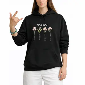 Custom Long Sleeve Hoodie for Mom – Personalized Kids’ and Family Names, Christmas Gift