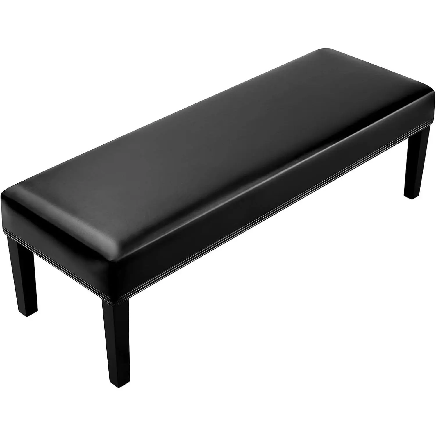 GOSTADY  Stretch Faux Leather Dining Bench Cover - Anti-Dust Waterproof Bench Slipcover Seat Cushion Protector for Bedroom, Kitchen, Hotel, Banquet