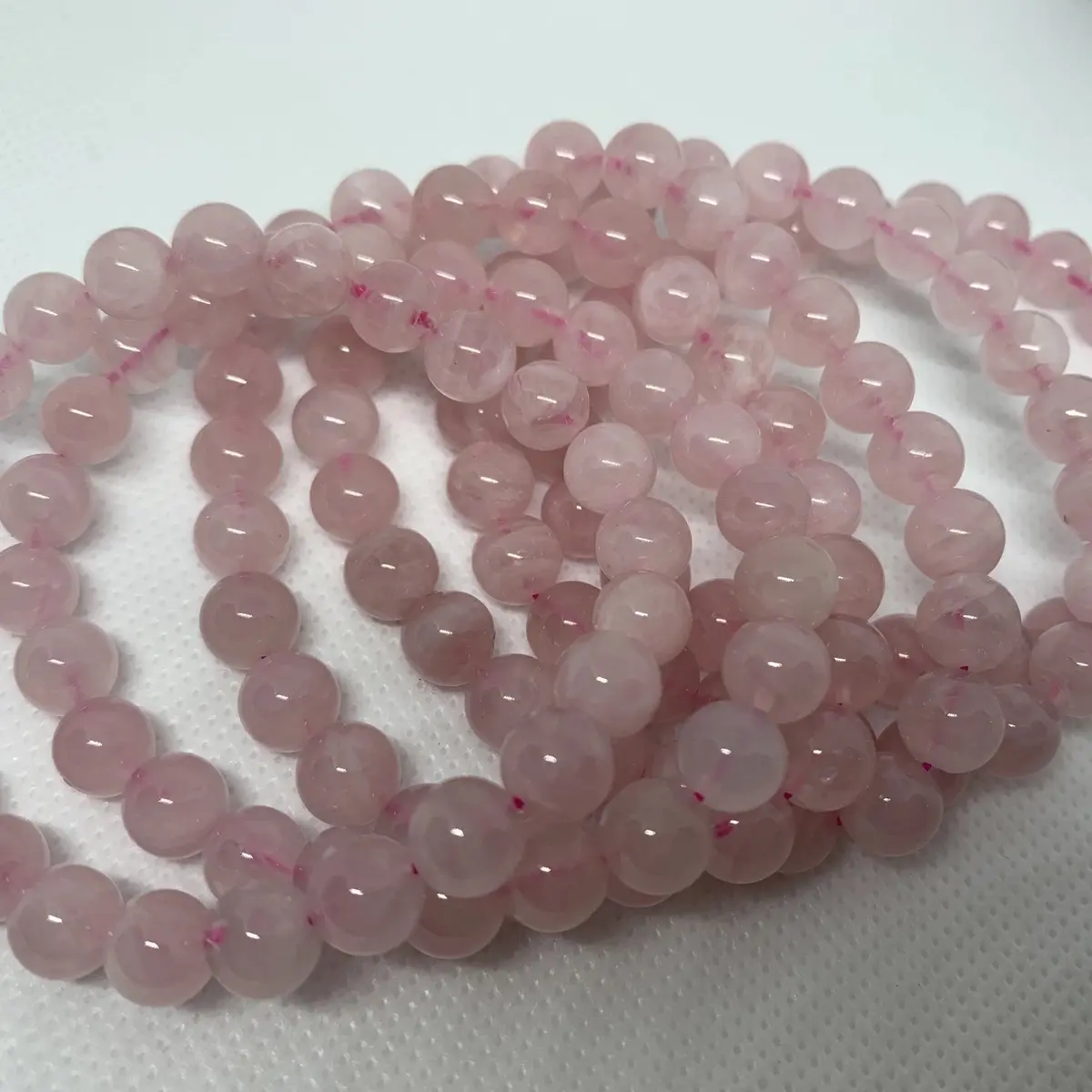 Natural Rose Quartz Self Love / Compassion Heart Chakra Healing Crystal 8mm Bracelet Divine Femininity 7.5in