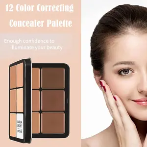 Summer offer : Professional Color Correcting Concealer Cream,12 Color Concealer Foundation Palette,Long-Wearing Full Coverage Makeup and Corrector for Under Eye Dark Circles