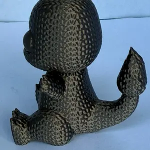 TiosOddities Knit-Wing the Dragon - Small Stitched & Slightly Smoky Eco-Friendly PLA 3D Printed Pocket-Sized Dragon with Ember-Stitched Scales and Cozy Magic Design