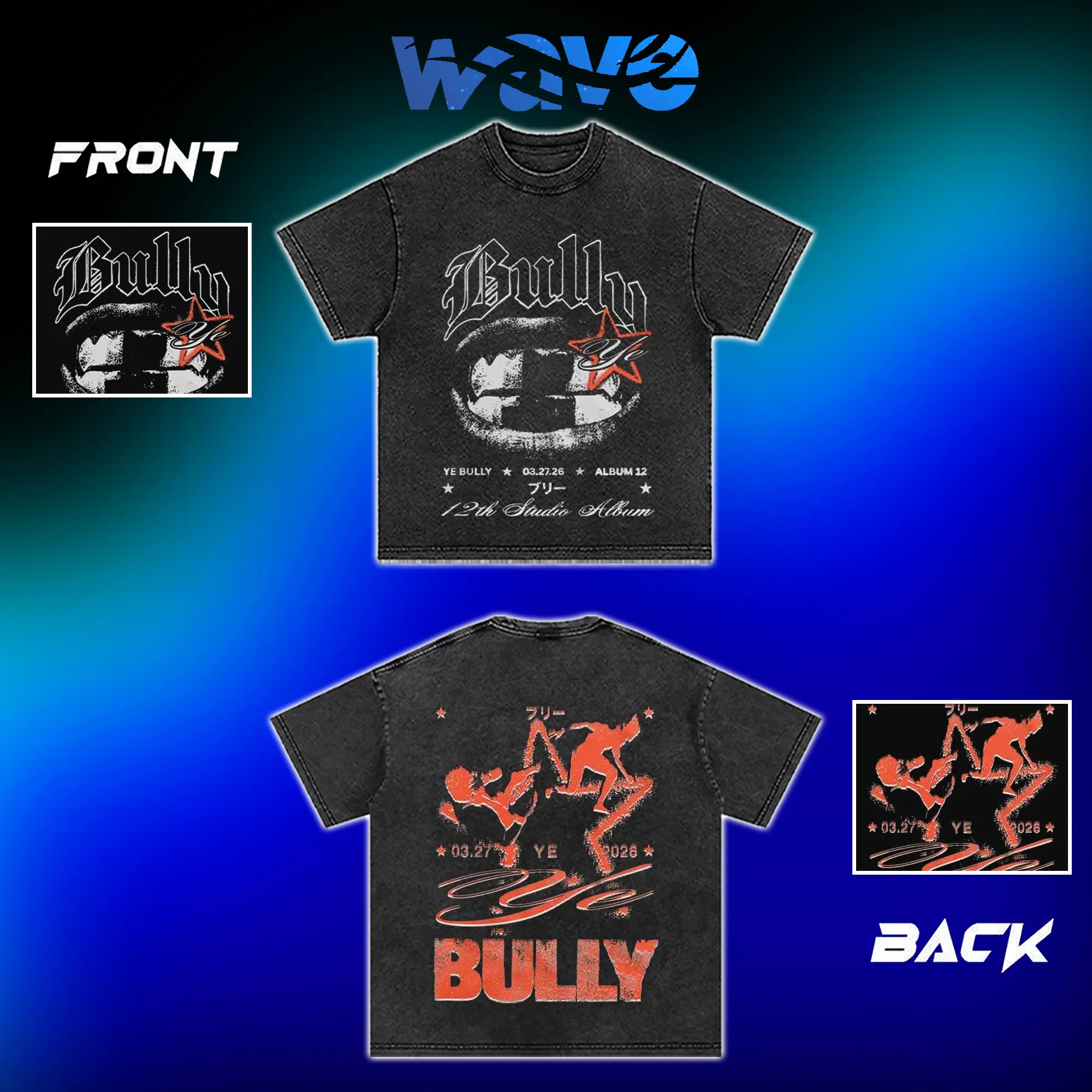 Wave - BULLY 4.4 Graphic Tanktop, washed shirt, hoodie, Vintage Hip Hop Soul Music Tee, Black Oversize Streetwear Shirt,Concert Fan Merch, Rap RnB Duo Graphic Tee, Gift for R&B Music Lovers,y2k