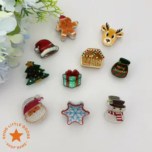 GoodLittleGoods Set of 10 Christmas Mini Hair Claw Clips – Cute Holiday Hair Accessories for Women & Girls, Durable Plastic Gift Set for BFF, Wife, Kids, Girlfriend, Perfect for Daily Wear & Xmas Party