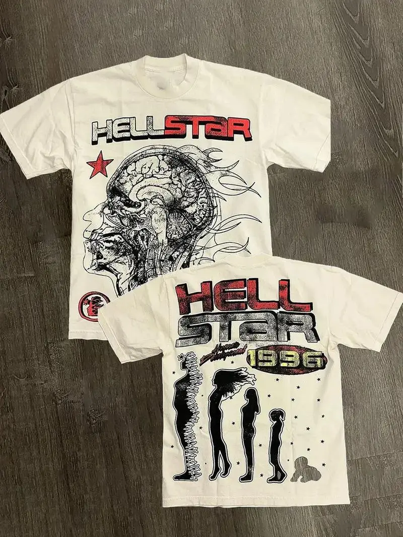 Hestar Summer Women men Retro Subculture Harajuku T Shirt Loose Fit Graphic T Shirts Short Sleeves Street Hip Hop Unisex Fashion Top