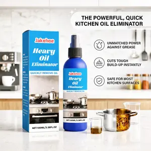 JAKEHOE Heavy Oil Eliminator Household Cleaner Spray - Multi-Functional All-Purpose Cleaner for Stainless Steel Stove, Sink - Mild Formula for Stubborn Stains - 100ml
