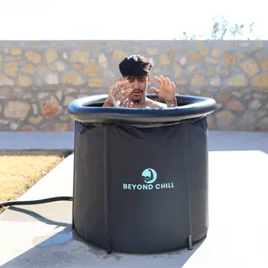 Portable 5-Layer Inflatable Ice Bath Tub With Cover - Perfect For Muscle Recovery For Athletes - Large 95 Gallon Plunge Tub For Cold Water Therapy Training