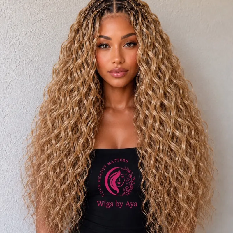 Full lace human hair Boho braided wig.  Fashion Accessories, Hair Extensions & Wigs, Brazilian Virgin Human Hair Full Lace Wigs, Brazilian Virgin Wigs