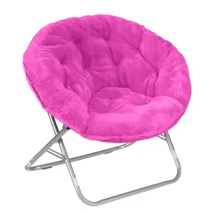 Mainstays Faux Fur Saucer Chair, Pink