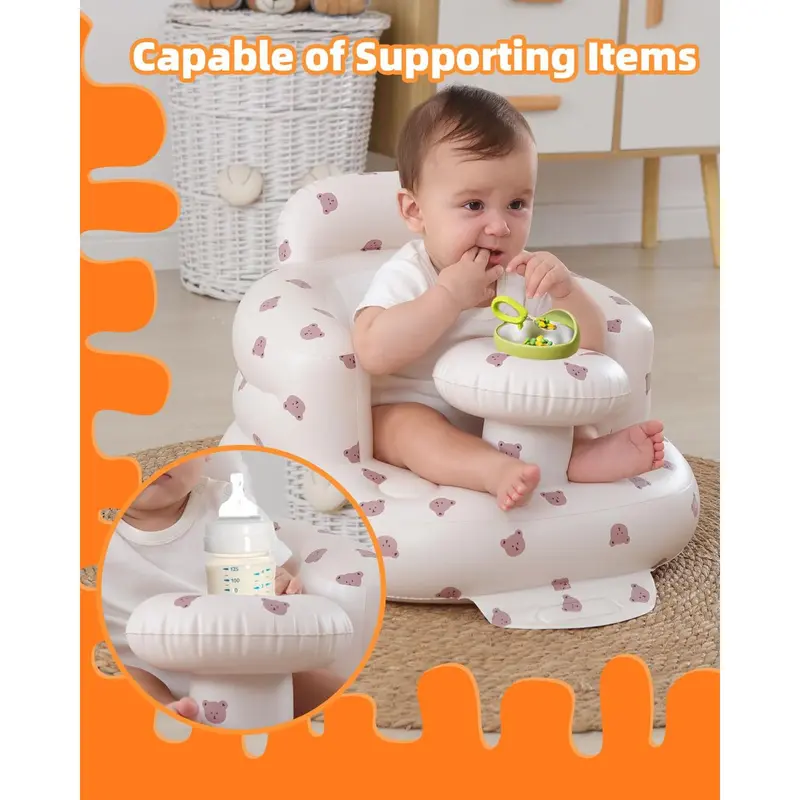 Upgrade Inflatable Baby Seat with Tray for Babies 3-36 Months