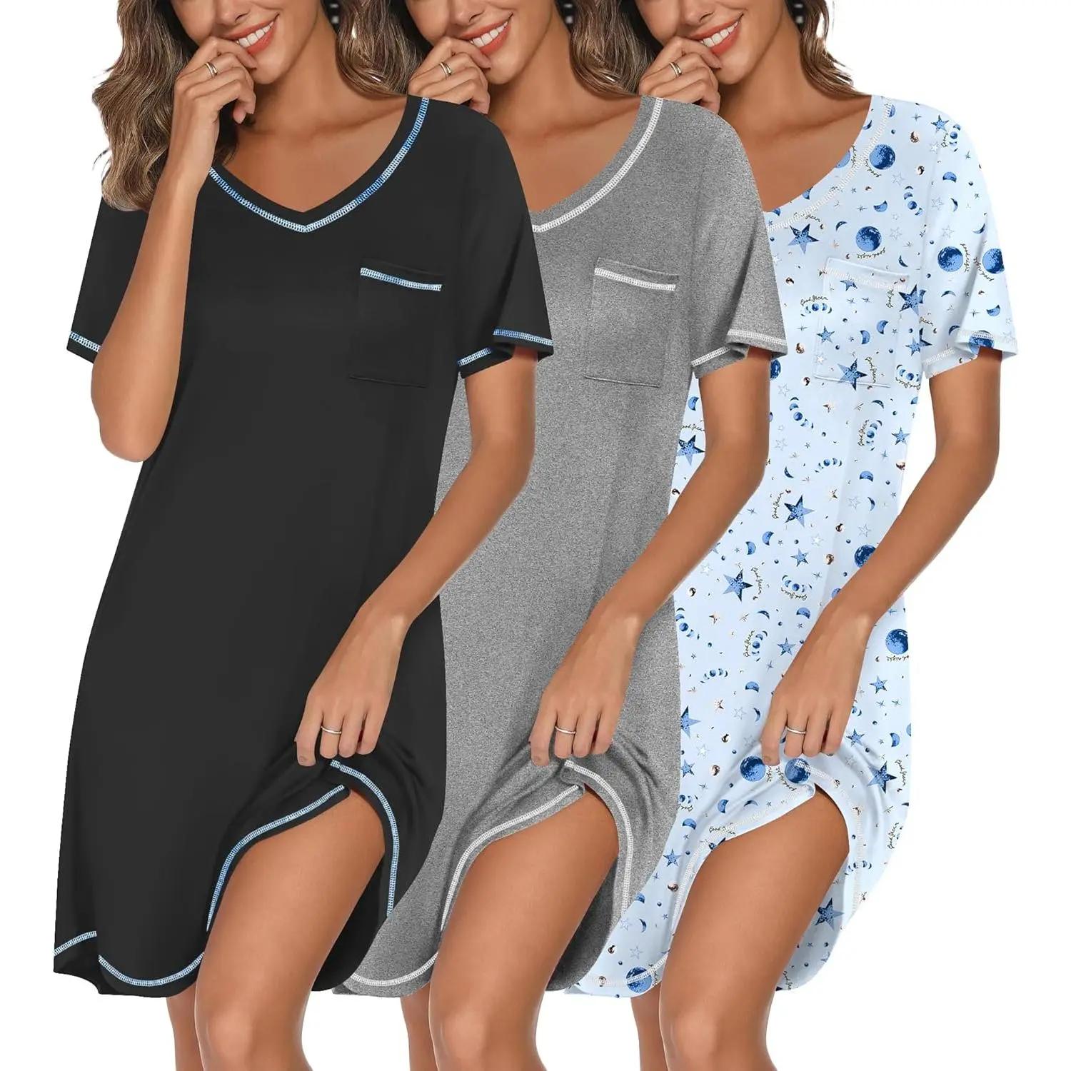 Black/Grey/Moon Star