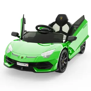 Gaomon Licensed 12V Lamborghini Kids Ride On Car - Parent Remote Control Mode, 2 Speed Modes, Real Engine Sounds, LED Lights, Auto-Opening Doors for Boys & Girls