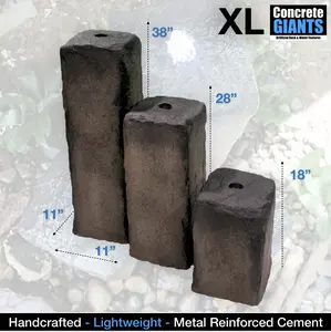 XL "Square Basalt" Triple Fountain kit