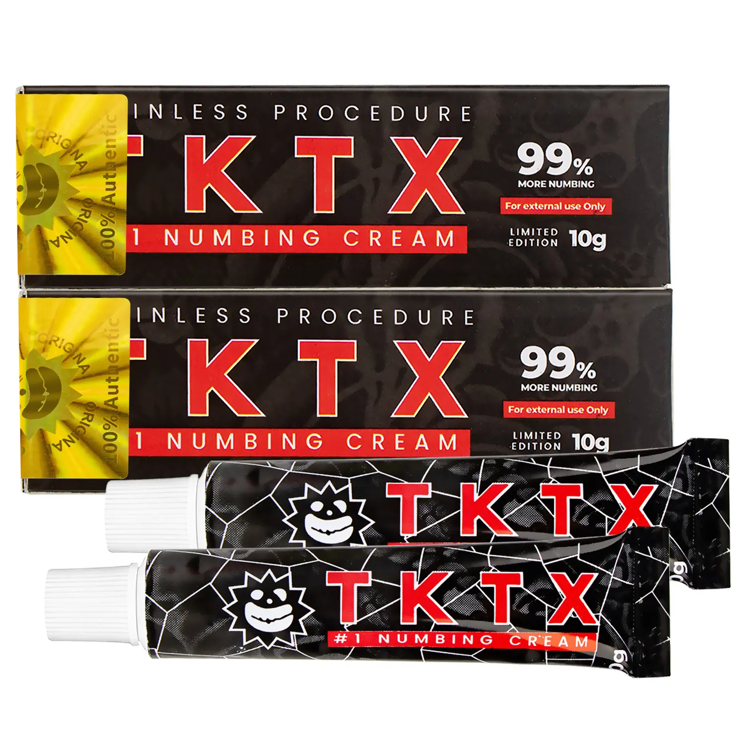 Black TKTX Tattoo Soothing Ointment, Comfort Skin Care Cream for Professional Tattoo Artists