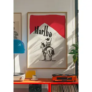 [Sale Up To 45%] Vintage Cigarette Western Poster Unframe Print Retro