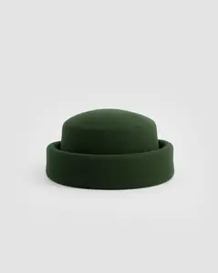 London Pillbox Hat - Hunter Green